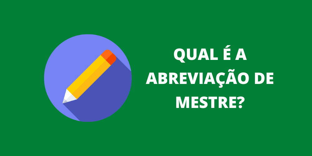 abreviação de mestre